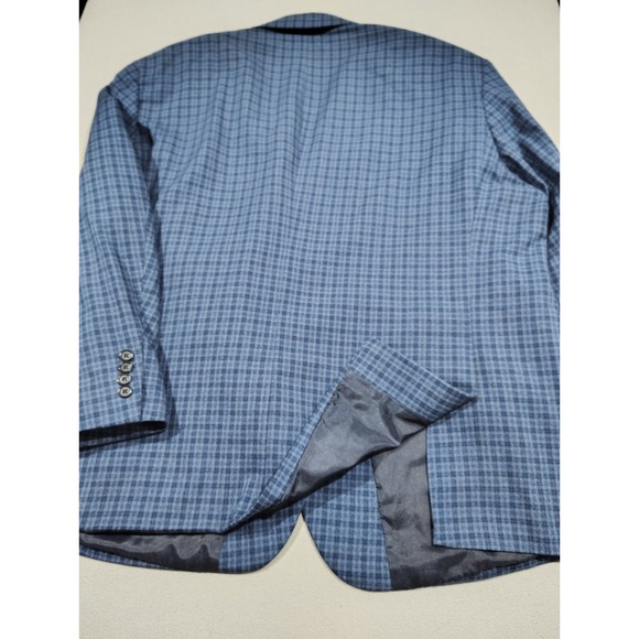 Oak Hill Sport Coat Blazer Jacket Mens 50/52R Plaid Blue Two Button  2XL - Picture 7 of 13